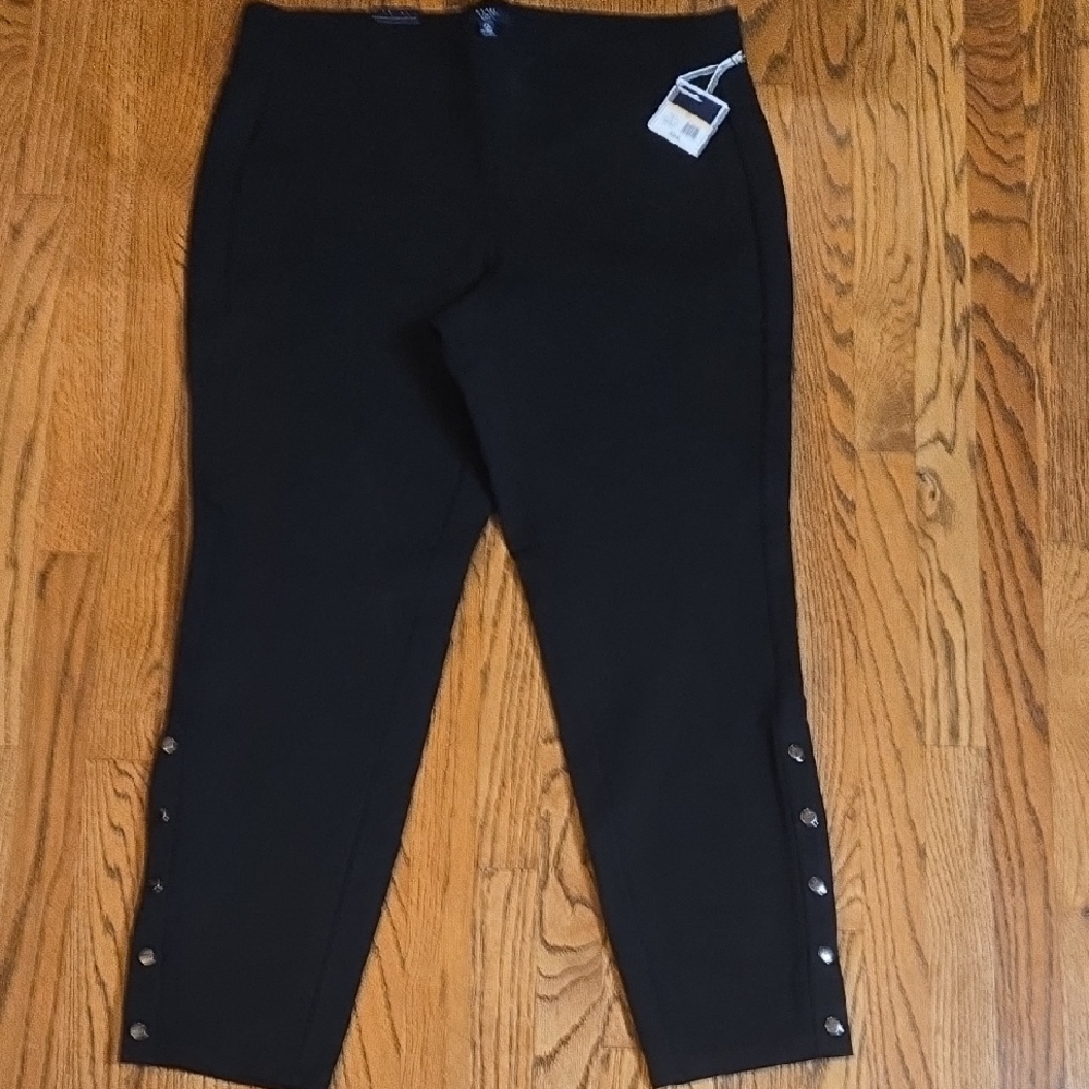 Kaari Blue Black Straight Leg Pants